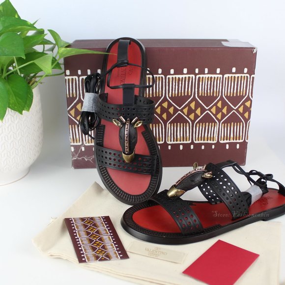 NEW VALENTINO GARAVANI RUNWAY Ankle Sandals - Picture 2 of 14